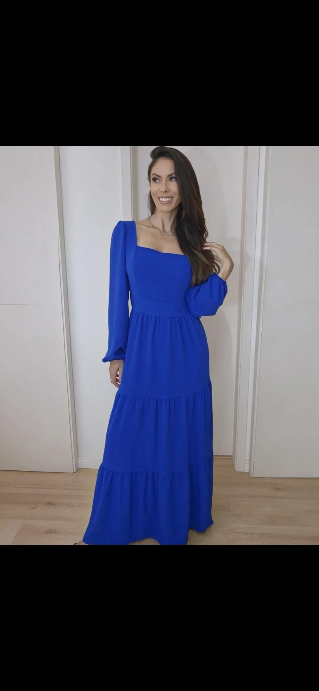 Vestido Longo Manga Longa