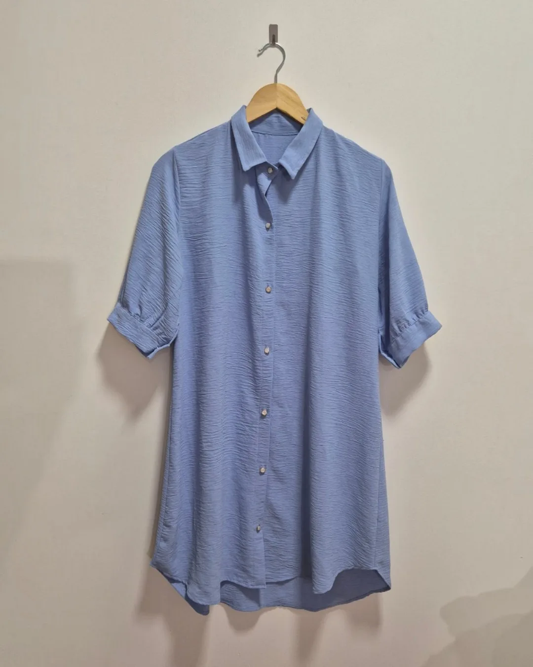 Chemise Azul Claro Manga 3/4